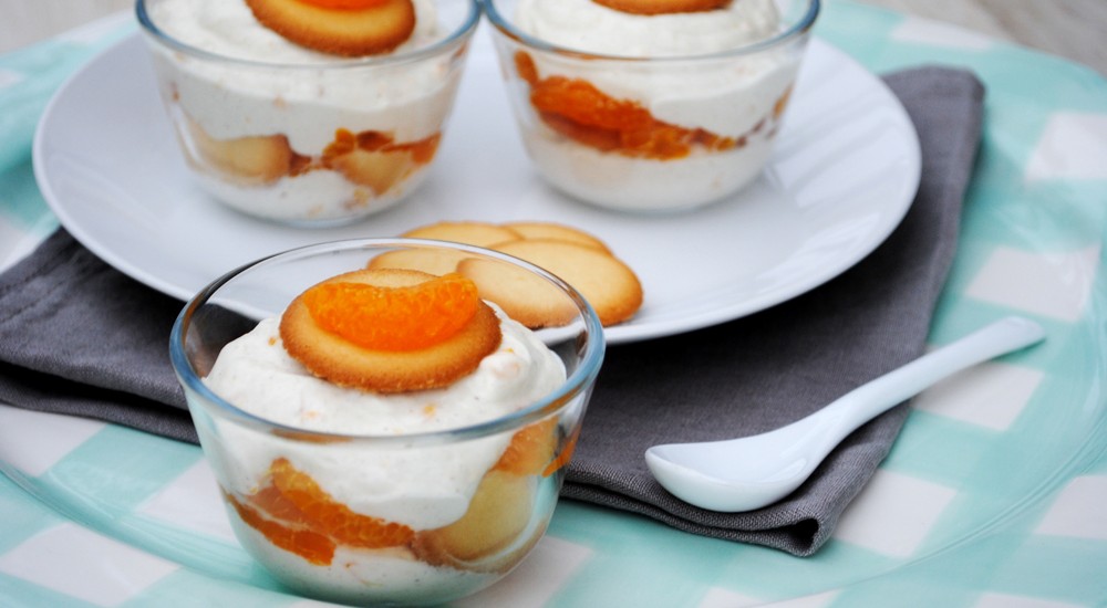Cheesecake-Creme mit Mandarinen